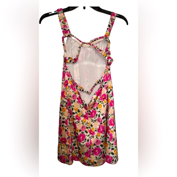 🌸 NWT! Micas Satin Floral Mini Dress - Picture 2 of 8